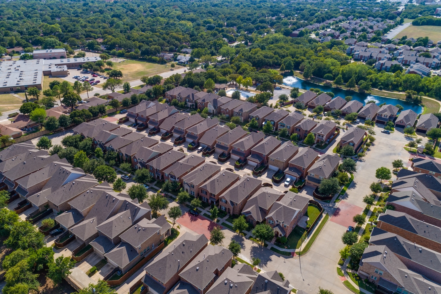 Aerial view of the Enclave at Wilshire Park